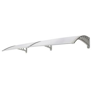 Support HT 200 x 100 gris argenté pour abri de pluie de porte et fenêtre, auvent de protection pour usage domestique, même code 52463595 - Product Image 3
