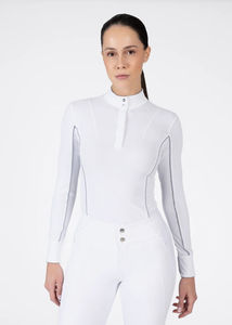 Chemise de concours pour femmes de qualité supérieure, tissu doux, confort durable, coupe flexible et élégante, vêtements d'équitation pour femmes. - Product Image 4