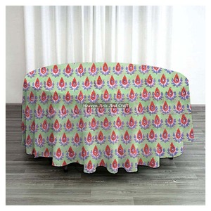Christmas <b>Round</b> <b>Tablecloth</b> Floral Design Table Cloth Handmade Table Cover Block Print <b>Tablecloth</b> Table Cloth - Product Image 1