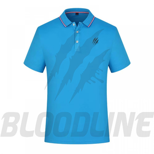 Camiseta de Manga Corta para Hombre Bloodline, Negra, Tejida, Transpirable, Formal, Corte Regular, Logotipo Frontal, 220 Gramos, Servicio OEM - Product Image 6