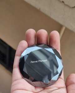 618 CTS สวยงามขนาดใหญ่สีดำเพชรโมอิสทรงกลมตัดสำหรับจี้เพชรอื่นๆแหวนเพชร - Product Image 1