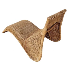 เก้าอี้อาบแดดทำจากไม้และหวายแบบพรีเมี่ยมพร้อมเบาะรองนั่งกลางแจ้งทันสมัยเก้าอี้อาบแดดชายหาดเก้าอี้หวาย - Product Image 4