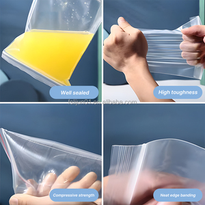 Bolsa de comida autosellable de PE de fábrica con cierre de cremallera, bolsas de plástico transparentes, segura, no tóxica, impermeable, a prueba de polvo, bolsa de sellado personalizada - Product Image 4