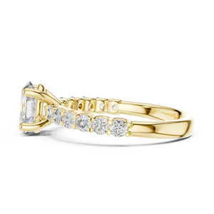 Anillo de Diamantes de Moissanita de Plata de Ley 925 Personalizado al por Mayor para Novias, Fabricante y Proveedor de Joyería OEM ODM - Product Image 2