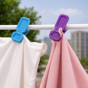 Colorful PP Plastic Clothes <b>Pegs</b> with Stainless Steel Spring Durable for Clothing <b>Laundry</b> Room Use - Product Image 2