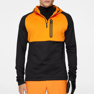 2025 High Quality Comfortable <b>Pullover</b> <b>Men</b> Half Zip Block Hoodie High Quality Cotton Plain Heavyweight <b>Men</b> Half Zip Block Hoodie - Product Image 2