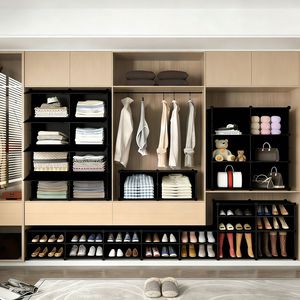 Scarpiera a 8 livelli smontabile e impilabile con anta - Product Image 3