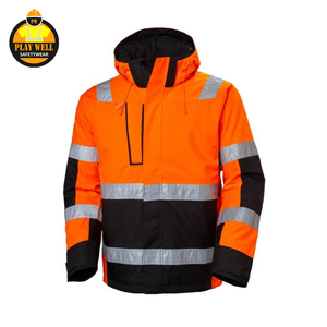 Custom Waterproof Construction Hi Vis Work Wear Winter <b>Jacket</b> Heavy <b>Worker</b> Reflective Safety Workwear High Visibility <b>Jacket</b> - Product Image 4