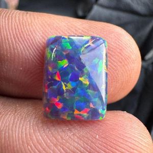 Ópalo sintético de laboratorio con múltiples destellos, corte cabujón, forma de cojín, 12x16mm, excelente calidad, juego de colores, el mejor para collares, gema suelta - Product Image 5