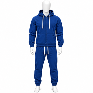Ensemble de survêtement pour homme de qualité supérieure avec logo et design personnalisés, short de couleur unie vintage, style streetwear décontracté et épais, personnalisable - Product Image 1