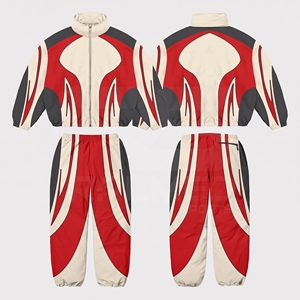 Conjunto Deportivo Cortavientos para Hombre, Chaqueta de Entrenamiento con Cremallera Completa y Pantalones a Juego, Ropa Deportiva para Correr, Fitness y Actividades al Aire Libre, Suministro Personalizado al por Mayor - Product Image 3