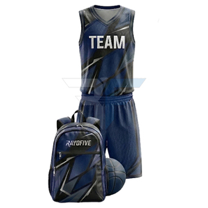 Uniforme de basketball à manches courtes avec logo personnalisé OEM/ODM, de haute qualité, 100% polyester respirant, sac d'accessoires inclus - Product Image 1