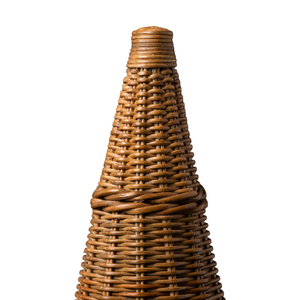 Decoración Navideña de Ratán de Primera Calidad, Figura de Árbol de Cono Tejida Natural con Base para Decoración del Hogar - Product Image 5