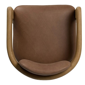 Chaise de salle à manger rembourrée moderne avec cadre en bois, fauteuil à dossier et assise rembourrés pour salle à manger - Product Image 5