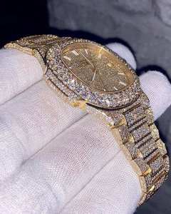 Montre BOJ P.P.009 pour homme, affichage analogique classique, baguette en moissanite, bracelet en alliage, boîtier plaqué or rose 20 mm, verre 41 mm - Product Image 6