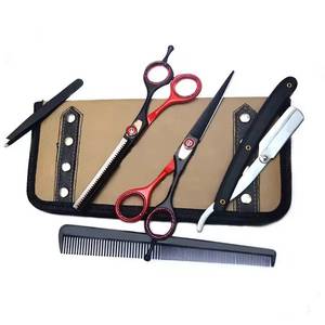 Professional Hairdressing <b>Scissors</b> Set With Combs And Thinning Shears In Black Carry Case For Salon Use - Product Image 6