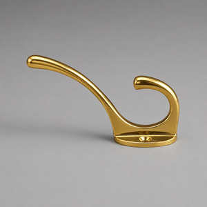 SHUBHAM Gancho Doble de Pared de Latón Dorado, Perchero Montado en Pared para Baño, Entrada, Dormitorio - Product Image 3