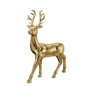 Elegant <b>Gold</b> Resin Standing Reindeer Sculpture for Christmas Tabletop Decor Luxury Golden Stag <b>Statue</b> Polyresin Holiday Craft - Product Image 1