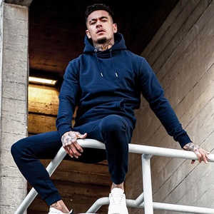 <b>Men's</b> Custom Logo <b>Green</b> & White Striped Tracksuits Hooded <b>Fleece</b> with Embroidered Technique Solid Pattern Design for Winter - Product Image 5