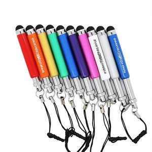 Lápices Stylus coloridos con cordón para uso en teléfonos inteligentes y tabletas - Product Image 2
