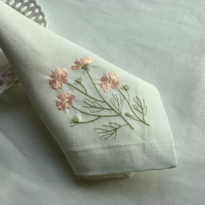 Servilleta de cena de algodón bordada con Rama de almendra personalizada, ropa de mesa Hemstitch para el hogar, Hotel, regalos de boda - Product Image 3