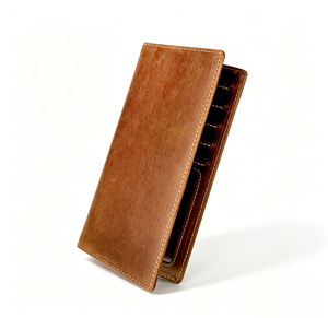 [Retail Price] [In Stock] Castello Top Quality Genuine Crazy Horse Leather <b>Long</b> <b>Wallet</b> Men's Women's Light Brown - Product Image 2