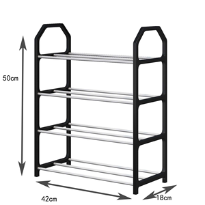 <b>Shoe</b> <b>Rack</b> Organizer Stainless Steel Adjustable <b>Storage</b> Stand Space Saving Modern Design for Home - Product Image 4