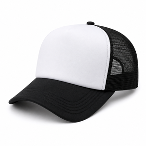 หมวกแก๊ปตาข่ายสีขาวดำ 6 แผง ปรับขนาดได้ แบบ Snapback สำหรับทุกเพศ สวมใส่สบายๆ สไตล์เบสบอล เหมาะสำหรับทุกฤดู สำหรับผู้ใหญ่ - Product Image 3
