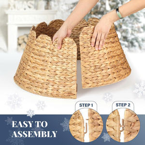 Collar para Árbol de Navidad de Jacinto de Agua Plegable, Natural, Decorativo, de Diseño Rústico y Sostenible - Product Image 2