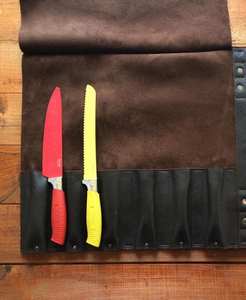 Real <b>Leather</b> <b>Tool</b> <b>Pouch</b> Genuine <b>Leather</b> Roll up <b>Pouch</b> Foldable Case Multi-purpose Classic Knife Roll <b>Tool</b> Bag LKR-0270 - Product Image 6