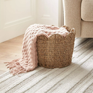 Paniers à linge artisanaux en jonc de mer naturel, paniers en jonc de mer tissés à la main pour le rangement domestique, prix bas, vente en gros depuis le Vietnam - Product Image 3