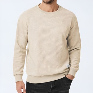 Sweat-shirt à col rond oversize pour homme de haute qualité, en coton molletonné, style streetwear décontracté, OEM - Product Image 3