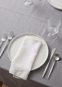 Ensemble de couverts minimalistes en acier inoxydable avec manches blanches, finition miroir haute brillance, passe au lave-vaisselle, vaisselle de mariage - Product Image 3