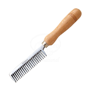 Peine de Aluminio Reutilizable para el Cuidado del Caballo con Mango de Madera para Animales Grandes - Product Image 3