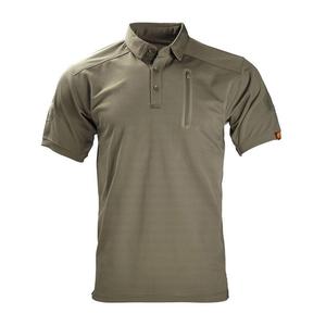 Chemise tactique d'extérieur pour homme, à séchage rapide, tricotée, respirante, décontractée, à manches courtes, unie, avec fermeture éclair, anti-humidité, brodée - Product Image 2