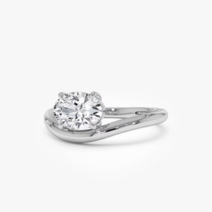 14KT Rose Gold Lab Grown <b>Diamond</b> Halo <b>Ring</b> Elegant Bridal Engagement Fine Jewelry Manufacturer - Product Image 1