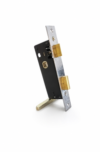 Kit de serrure à mortaise en acier avec insert en laiton finition noire et clés pour entrée résidentielle – Vente en gros - Product Image 2