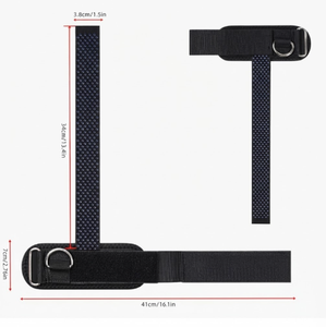 Sangles de soutien du poignet en néoprène durable avec anneau en D pour la musculation et l'entraînement en salle de sport, avec protège-paume antidérapant, fermeture auto-agrippante unisexe - Product Image 6