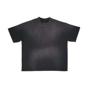 Camiseta de Manga Corta con Cuello Redondo para Hombre, Corte Regular, Color Sólido, Tejido Jersey, Estilo Casual, Tejido Liso Teñido - Product Image 1