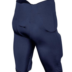 Men's Green <b>Padded</b> American Football <b>Pants</b> Elastic Waist Polyester Athletic Fit All Seasons Solid Color No Pockets - Product Image 2