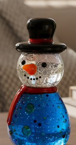 Adorno de Muñeco de Nieve de Vidrio Hecho a Mano, Pisapapeles Decorativo, Decoración Navideña para el Hogar, Regalo, Figura de Vidrio Soplado, Decoración de Escritorio - Product Image 3