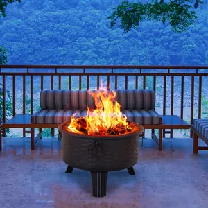 Geometric Outdoor Tabletop <b>Fire</b> Pit Handmade Steel Bonfire Decor Modern Export Quality Stainless Steel Wood-Fueled BBQ - Product Image 3