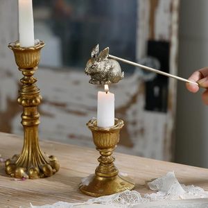 Éteignoir à bougie en aluminium moulé, éteignoirs à bougie en forme de lapin avec long manche - Product Image 3