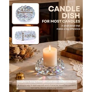Crystal Glass Geometric Prism Candle Holder Wholesale | Moradabad India - Product Image 4