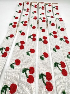 Stylish New Fashion Hand Embroidered Quality Beaded Lanyard Multi-Color Seed Bead Strap Belt <b>Cute</b> Adjustable shoulder strap belt - Product Image 2