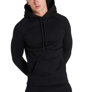 Wholesale High Quality Regular Fit Fleece Hip Hop Gym Hoodies <b>Men</b> Customized Drawstrings Soft Quick <b>Black</b> 100% Cotton Silk - Product Image 3