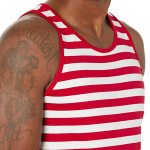 Camiseta sin mangas personalizada al por mayor para hombre, de tela tejida transpirable, estilo urbano, para gimnasio, con logo OEM, a granel - Product Image 3