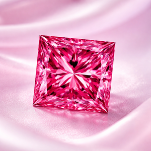 Moissanite rose de qualité D, 3 carats, clarté VVSI, synthétique, créée en laboratoire, 8,5x8,5 MM, pierre précieuse en vrac pour la fabrication de bijoux - Product Image 1