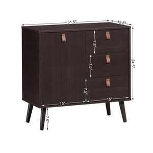 Credenza a 3 cassetti per soggiorno con spazio contenitivo e vetrina - Product Image 5