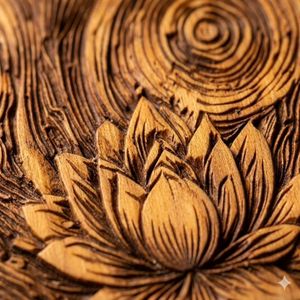 Handmade Wooden Cremation Urn Adult Ashes <b>Memorial</b> <b>Keepsake</b> <b>Box</b> Carved Lotus Custom Engraved Name Home Display - Product Image 6